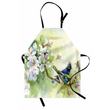 Watercolor Birds Spring Apron