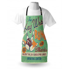 Vintage Bowling Poster Apron