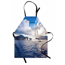 Sailing Boat on Sea Apron