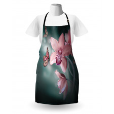 Orchid Flower Butterfly Apron