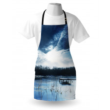 Blue Mountain Lake Scene Apron