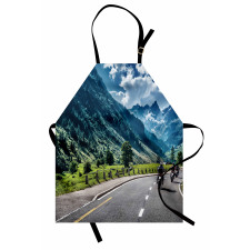 Motorcyclist on Road Apron