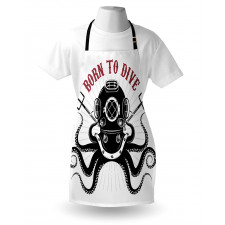 Octopus and Diver Apron