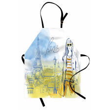 Girl at the Eiffel Tower Apron