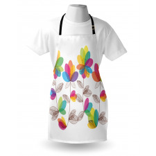 Colored Blooming Flowers Apron