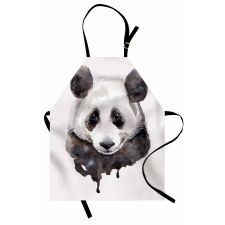 Hayvan Deseni Mutfak Önlüğü Sevimli Panda Tasviri