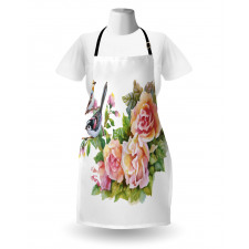 Wild Exotic Birds Roses Apron