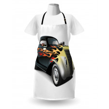 Retro 40s Drag Car Apron