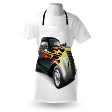 Retro 40s Drag Car Apron