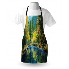 Autumn Forest Landscape Apron