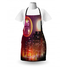 Urban City Night Skyline Apron