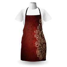 Ombre Flower Swirl Ivy Apron