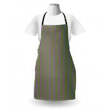 Blue Green Bold Stripes Apron