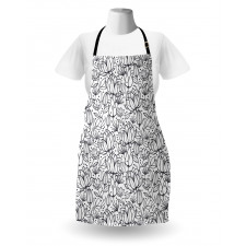 Orchid Flowers Leaf Apron