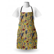 Hand Drawn Leaf Swirls Apron