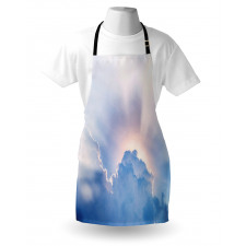 Doğa Sanatı Mutfak Önlüğü Mavi Bulutlu Gökyüzü