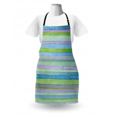 Watercolor Stripes Artwork Apron