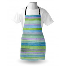 Watercolor Stripes Artwork Apron