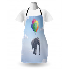 Elephant Baloons Sky Art Apron