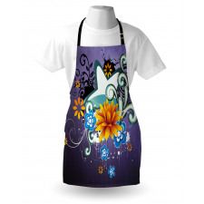 Stars Flowers Swirls Apron