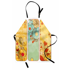 Floral Detailed Frames Apron