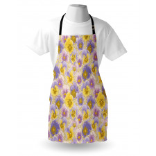 Hand Drawn Pansy Garden Apron