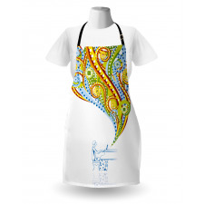 Pianist Swirls Colorful Apron