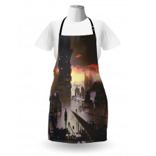 Sci-Fi Empty City Robot Apron