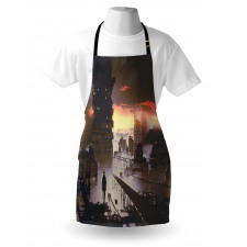 Sci-Fi Empty City Robot Apron