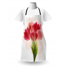 Watercolor Tulip Bouquet Apron