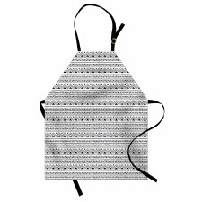 Black White Aztec Border Apron