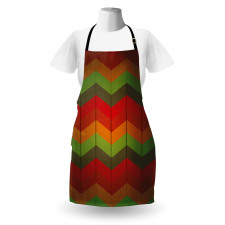 Abstract Zigzag Striped Apron
