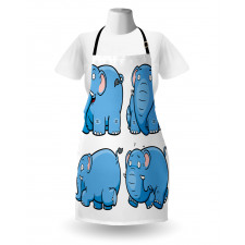 Cartoon Elephants Apron