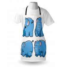 Cartoon Elephants Apron