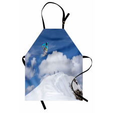 Snowboarder Mountaintop Apron