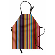 Moda Mutfak Önlüğü Rengarenk Çizgili Desen