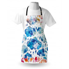 Clouds Raindrops Apron