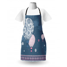 Air Balloons Polka Dots Apron