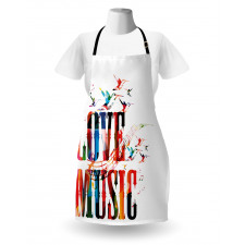 Music Theme Grungy Apron