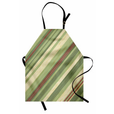 Diagonal Stripes Grungy Apron