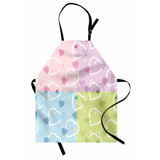 Hearts Dots Colorful Apron