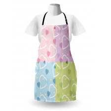 Hearts Dots Colorful Apron