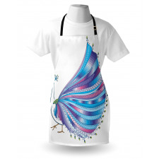 Stylized Peacock Feather Apron