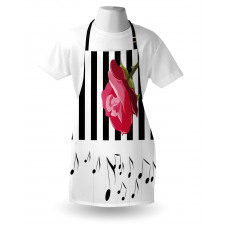 Red Rose on the Piano Apron
