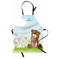 Cartoon Teddy Bear and Toy Apron