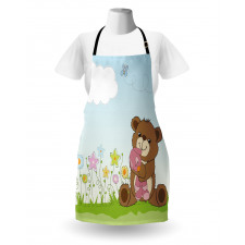 Cartoon Teddy Bear and Toy Apron