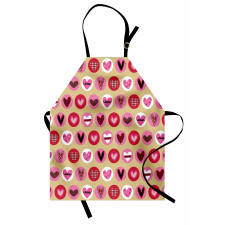 Cartoon Style Hearts Apron