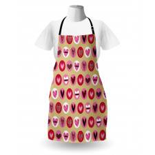 Cartoon Style Hearts Apron