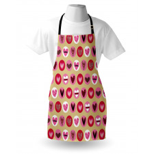 Cartoon Style Hearts Apron