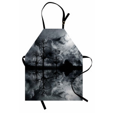 Trees Night Sky Cloud Apron